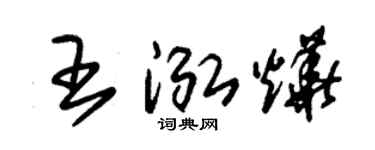 朱錫榮王泓燁草書個性簽名怎么寫