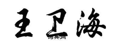 胡問遂王衛海行書個性簽名怎么寫