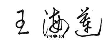 駱恆光王海蓮草書個性簽名怎么寫