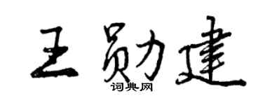 曾慶福王勛建行書個性簽名怎么寫