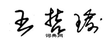 朱錫榮王哲瑜草書個性簽名怎么寫