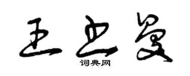 曾慶福王書曼草書個性簽名怎么寫