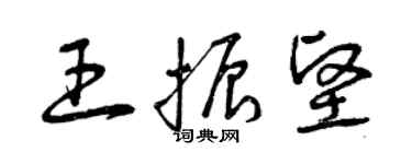 曾慶福王振堅草書個性簽名怎么寫