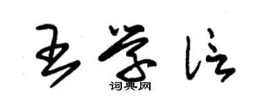 朱錫榮王學信草書個性簽名怎么寫