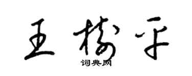 梁錦英王樹平草書個性簽名怎么寫