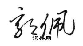 駱恆光郭佩草書個性簽名怎么寫