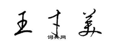 梁錦英王才美草書個性簽名怎么寫