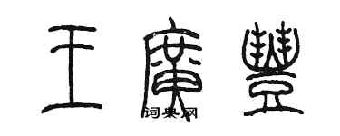 陳墨王廣豐篆書個性簽名怎么寫