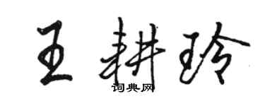 駱恆光王耕玲行書個性簽名怎么寫