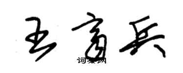 朱錫榮王齊兵草書個性簽名怎么寫