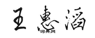 駱恆光王惠滔行書個性簽名怎么寫