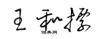 駱恆光王和標草書個性簽名怎么寫