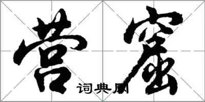 胡問遂營窟行書怎么寫