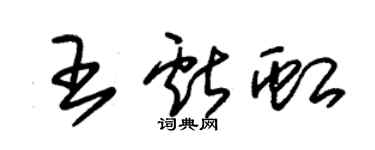 朱錫榮王獻虹草書個性簽名怎么寫