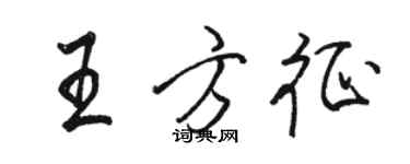 駱恆光王方征行書個性簽名怎么寫