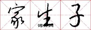 家生子怎么寫好看