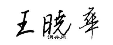 王正良王曉華行書個性簽名怎么寫