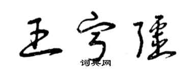 曾慶福王寧疆草書個性簽名怎么寫