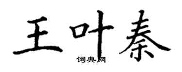 丁謙王葉秦楷書個性簽名怎么寫