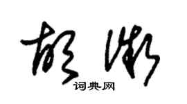 朱錫榮胡微草書個性簽名怎么寫