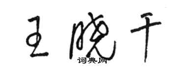 駱恆光王曉乾草書個性簽名怎么寫