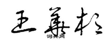 曾慶福王華杉草書個性簽名怎么寫