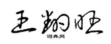 曾慶福王翻旺草書個性簽名怎么寫