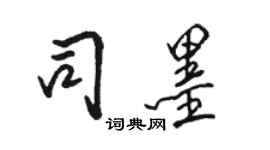 駱恆光司墨行書個性簽名怎么寫