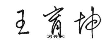 駱恆光王育坤草書個性簽名怎么寫