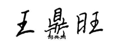 王正良王鼎旺行書個性簽名怎么寫