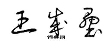 曾慶福王成壘草書個性簽名怎么寫