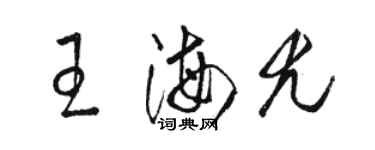 駱恆光王海尤草書個性簽名怎么寫