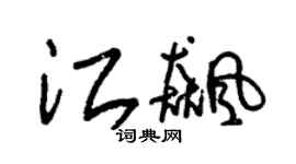 朱錫榮江飈草書個性簽名怎么寫