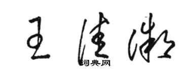 駱恆光王佳微草書個性簽名怎么寫