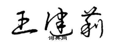 曾慶福王健莉草書個性簽名怎么寫