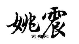 胡問遂姚震行書個性簽名怎么寫