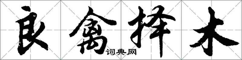 胡問遂良禽擇木行書怎么寫