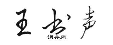 駱恆光王書聲行書個性簽名怎么寫
