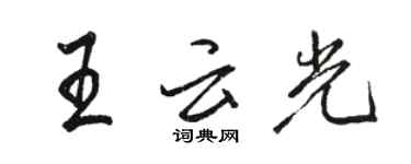 駱恆光王雲光行書個性簽名怎么寫