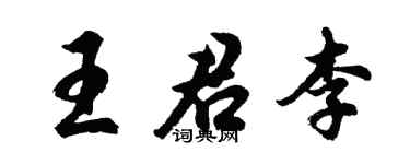 胡問遂王君李行書個性簽名怎么寫