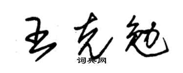 朱錫榮王克勉草書個性簽名怎么寫
