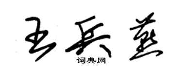 朱錫榮王兵燕草書個性簽名怎么寫