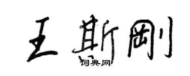 王正良王斯剛行書個性簽名怎么寫