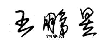 朱錫榮王鵬昱草書個性簽名怎么寫