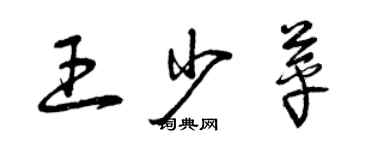 曾慶福王少苹草書個性簽名怎么寫