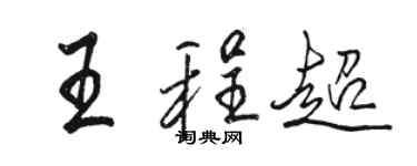 駱恆光王程超行書個性簽名怎么寫