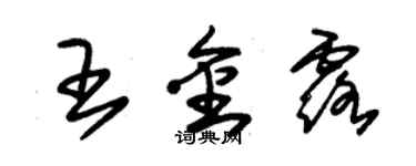 朱錫榮王金露草書個性簽名怎么寫