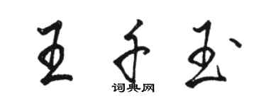 駱恆光王千玉行書個性簽名怎么寫