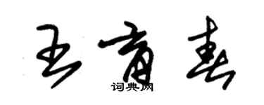 朱錫榮王育春草書個性簽名怎么寫