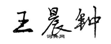 曾慶福王晨鐘行書個性簽名怎么寫